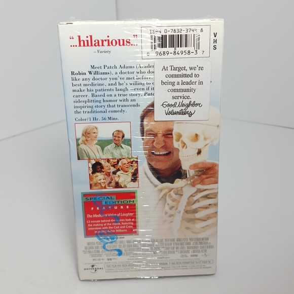 Robin Williams Patch Adam's Special Edition VHS NOS Movie - Picture 5 of 5